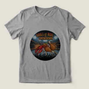 Epic Grill vs. Boil Showdown T-Shirt! 🥊🍗 Tri-Blend Shirt