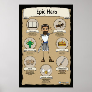 Epic Hero Classroom Posters - BLACK background
