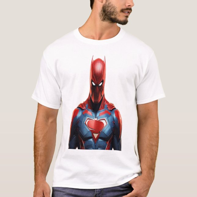Epic Heroics: Superheroes in Trending Threads T-Shirt (Front)