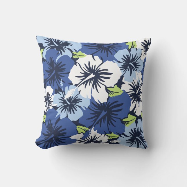 Epic Hibiscus Hawaiian Decorative Square Pillows (Front)