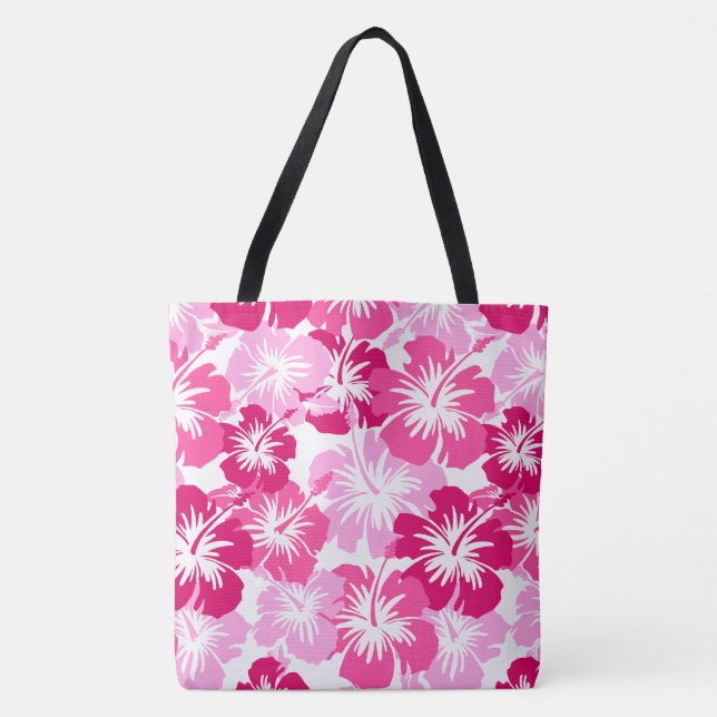 Epic Hibiscus Hawaiian Floral Aloha Beach Bag (Front)