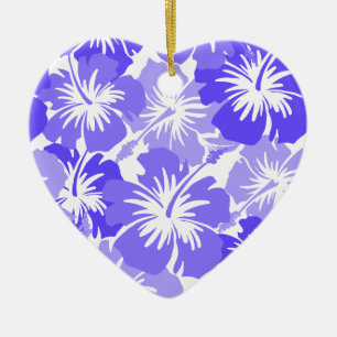 Epic Hibiscus Hawaiian Floral Aloha Shirt Print Ceramic Ornament