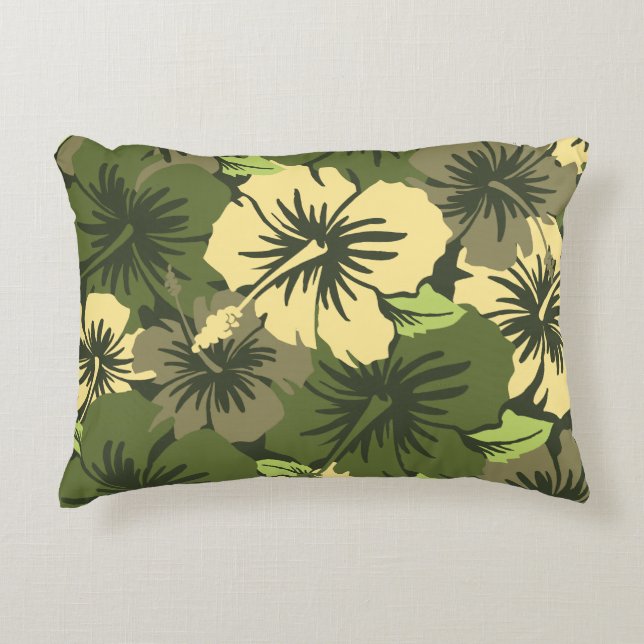 Epic Hibiscus Hawaiian Floral Aloha Shirt Print Decorative Cushion (Front)