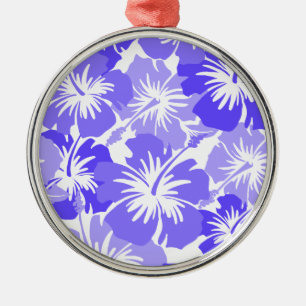 Epic Hibiscus Hawaiian Floral Aloha Shirt Print Metal Tree Decoration