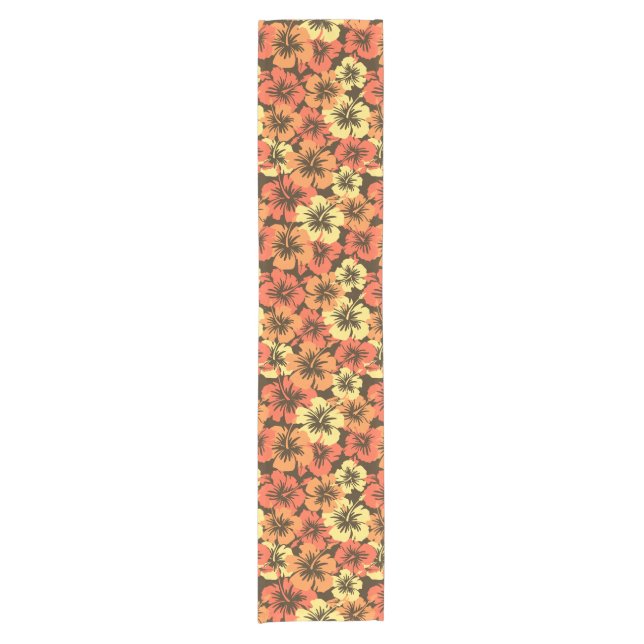 Epic Hibiscus Hawaiian Floral Short Table Runner (Front)