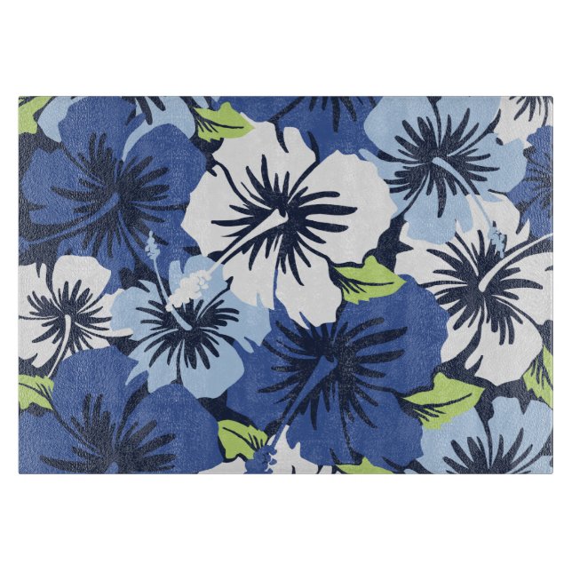 Epic Hibiscus Hawaiian Glass Cutting Board (Front)