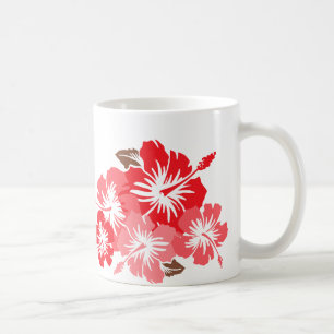 "Epic Hibiscus" in Coral Mug