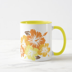 "Epic Hibiscus" in Orange Mug