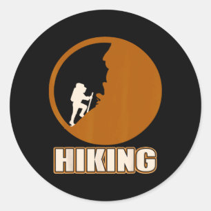 Epic Hiking Mountain Climbing Outdoor Adventure Tr Classic Round Sticker