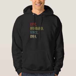 Epic Husband Since 1999 Retro 23rd Wedding Anivers Hoodie