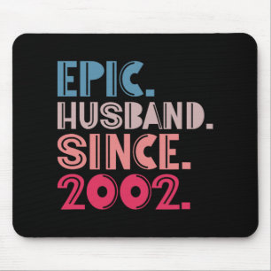 Epic Husband Since 2002 20th Wedding Anniversary R Mouse Pad