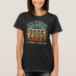 Epic Husband Since 2005 18th Wedding Anniversary T-Shirt<br><div class="desc">Epic Husband Since 2005 18th Wedding Anniversary</div>