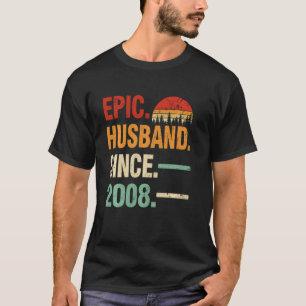 Epic Husband Since 2008 13th Wedding Anniversary T-Shirt