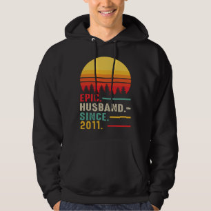 Epic Husband Since 2011 Happy Anniversary Hoodie