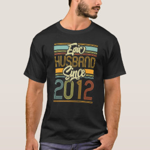 Epic Husband Since 2012 11 Year 11th Wedding Anniv T-Shirt