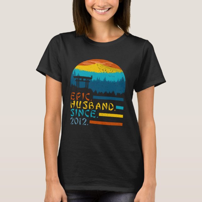 Epic Husband Since 2012 Men s 7th Anniversary Awes T-Shirt (Front)
