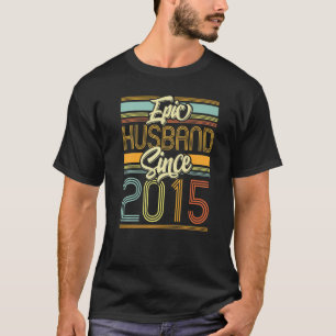 Epic Husband Since 2015 8 Year 8th Wedding Anniver T-Shirt