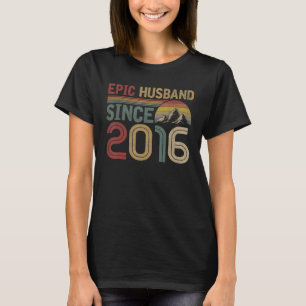 Epic Husband Since 2016 Cute 6th Wedding Anniversa T-Shirt