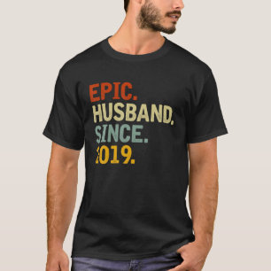 Epic Husband Since 2019 - Funny 3Rd Wedding Annive T-Shirt