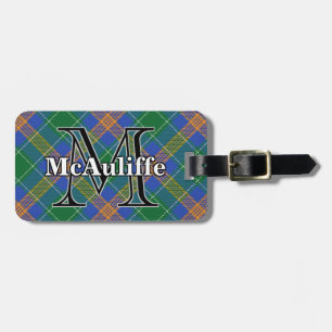 Epic Ireland Clan MacAuliffe McAuliffe Tartan Luggage Tag