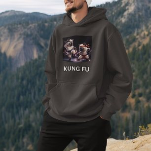 Epic Kung Fu Siamese Kittens Martial Arts Graphic Hoodie
