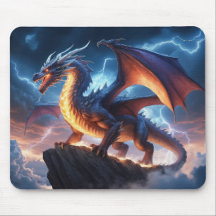 Epic Lightning Dragon Fantasy Gaming Mouse Pad
