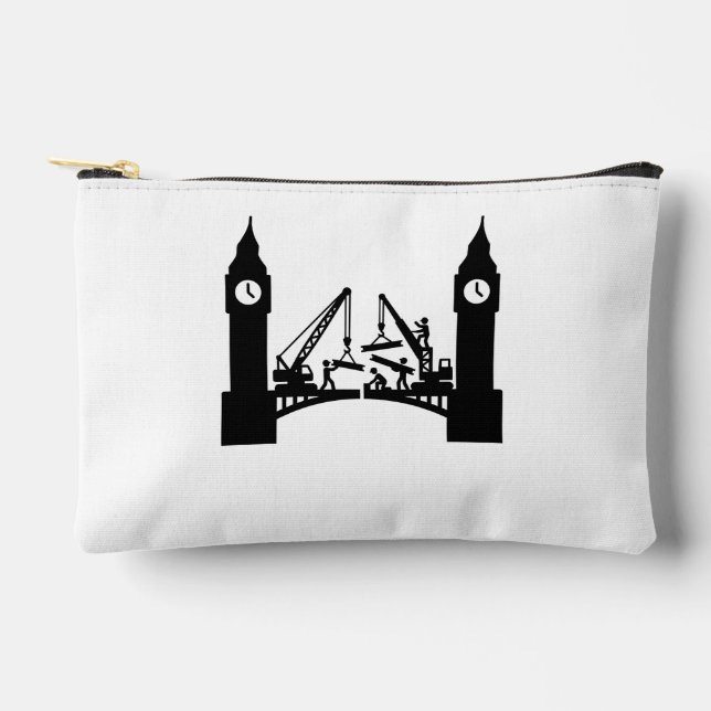 Epic london clock tower bridge construction  accessory pouch (Front)