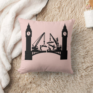 Epic london clock tower bridge construction  cushion