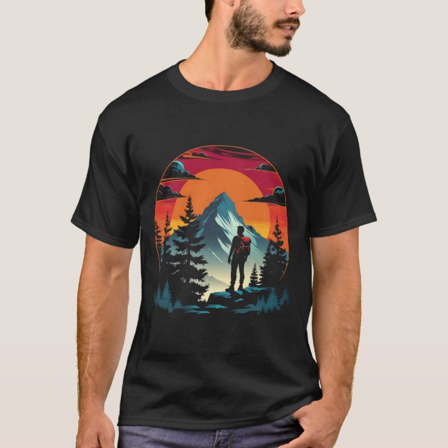 Epic Mountain Adventure Silhouette t-shirt  (Front)