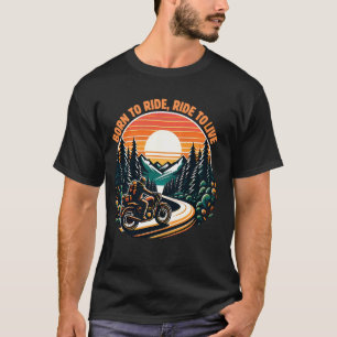 Epic Mountain Motorcycle Ride with Sunset Lovers C T-Shirt