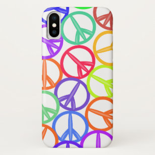 Epic Multicolor Groovy Peace Signs  Happy Pattern Case-Mate iPhone Case