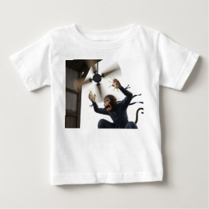 Epic Ninja Chimpanzee Warrior Character Illustrati Baby T-Shirt