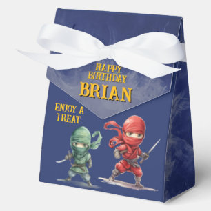 Epic Ninja Warrior Birthday 4"w x 2"l x 5"h Favour Box