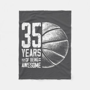 Epic Old Basketball Years 35 Basketball 35th Playe Fleece Blanket
