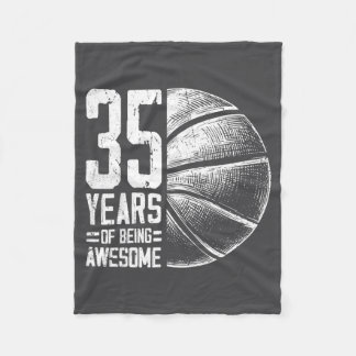 Epic Old Basketball Years 35 Basketball 35th Playe Fleece Blanket