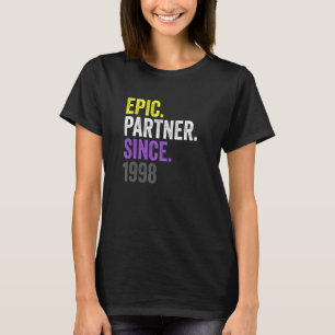 Epic Partner Since 1998 Anniversary Non Binary Pri T-Shirt