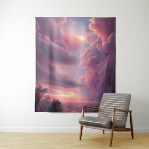 Epic Pink Summer Sky Tapestry