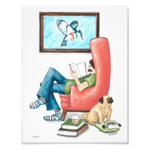 Epic Pug King Author art print