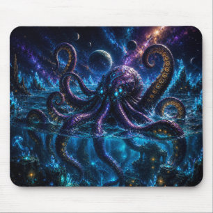 Epic Purple & Blue Celestial Kraken Mouse Pad