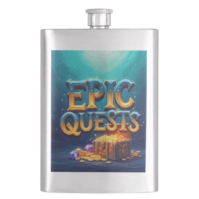 Epic Quests  Hip Flask (Front)