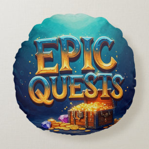 Epic Quests Round Cushion