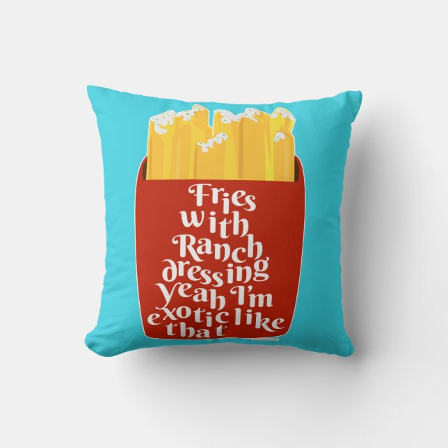 Epic Ranch on Fries Slogan Cushion (Front)