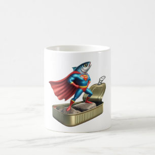  Epic Sardine Superhero Heroic Fish Legend Art Coffee Mug