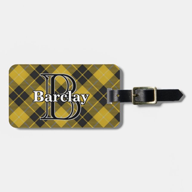 Epic Scotland Clan Barclay Tartan Luggage Tag (Front Horizontal)