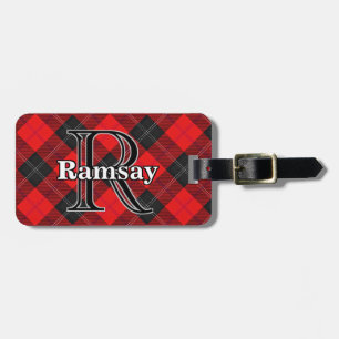 Epic Scotland Clan Ramsay Red and Black Tartan Luggage Tag