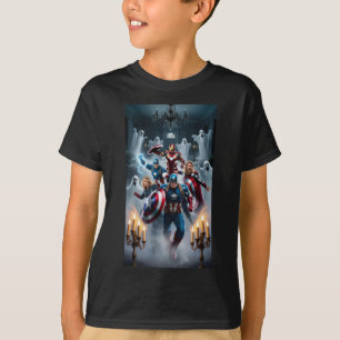 Epic Showdown: Avengers vs. Ghosts T-Shirt