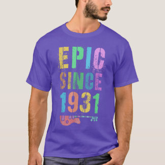 EPIC Since 1931 Awesome Rockstar 91st Birthday Gra T-Shirt