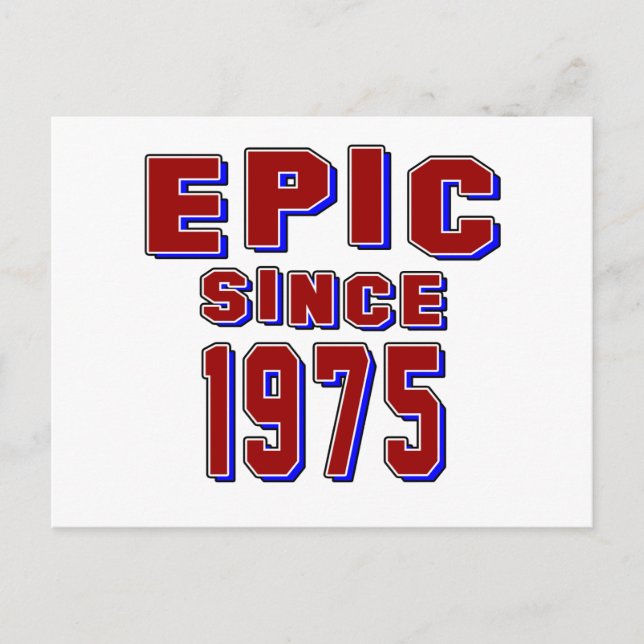 Epic since 1975 postcard (Front)