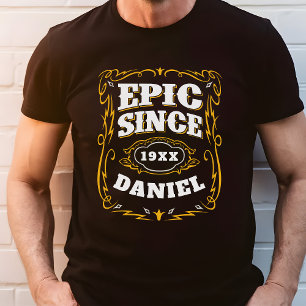 Epic Since Birth Personalised Year And Name Tri-Blend Shirt