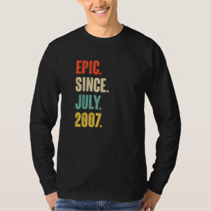 Epic Since July 2007 15 Year Old 15th Birthday T-Shirt